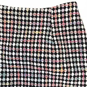 Vtg Ann Taylor Studio Straight Skirt 4 Wool Blend Plaid Check Career Classic
